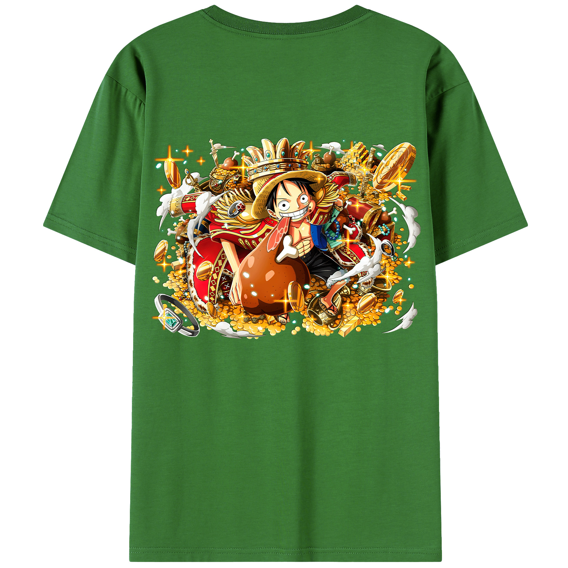 ワンピース モンキー・D・ルフィ ONE PIECE Monkey D. Luffy レディース半袖Tシャツ(バックプリント)